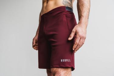 Nobull Lightweight 9" Men's Shorts Dark Red | Australia (YC5062)